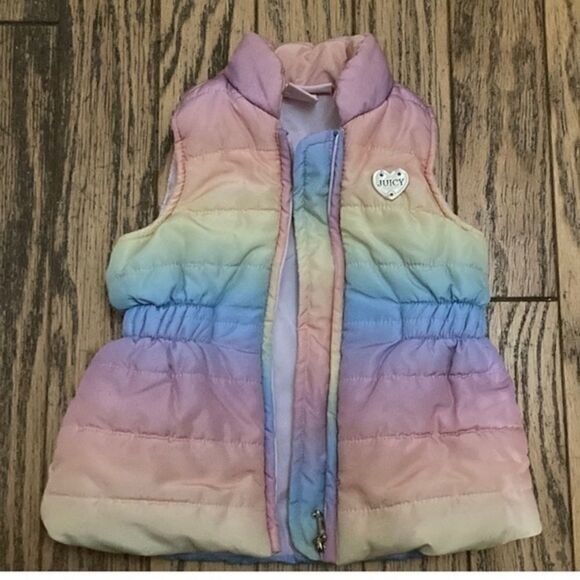 Juicy Couture colorful puffer vest 100% polyester - Picture 2 of 4